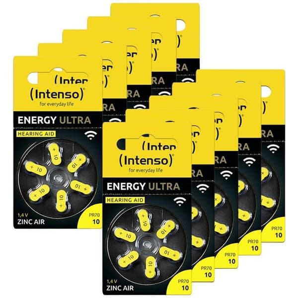 Intenso Hörapparatbatteri PR70-10 1,45 V 60 st 86 mAh zink-luft 7504416MP
