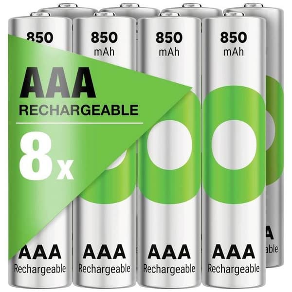 GP ReCyko Uppladdningsbart batteri LR3 (AAA) NiMH 850 mAh 1,2 V 8 st.