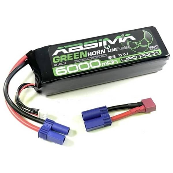 Absima Batteripaket (LiPo) 11,1 V 6000 mAh Antal celler: 3 50 C stick EC5 hane