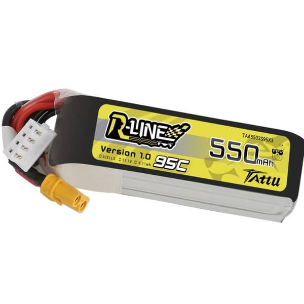 Batteri Tattu R-Line 550mAh 11,1V 95C 3S1P XT30