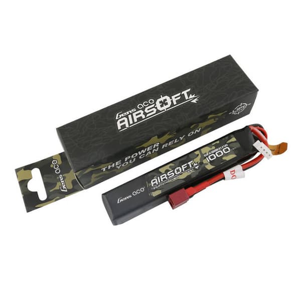 Gens ace 25C 1000mAh 3S1P 11.1V Airsoft Gun Lipo-batteri med T-kontakt