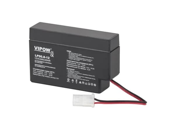 VIPOW gel batteri 12V 0,8Ah