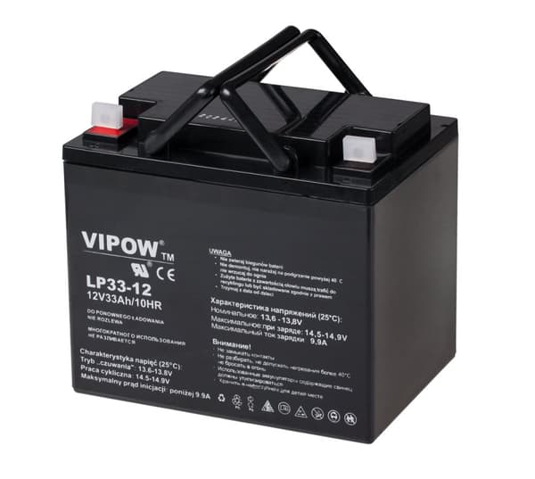 VIPOW Gel Batteri 12V 33Ah