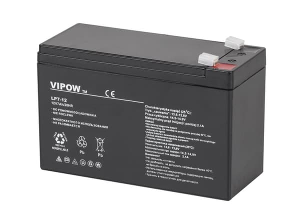 VIPOW Gel Batteri 12V 7,0Ah