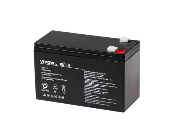 VIPOW Gel Batteri 12V 9Ah