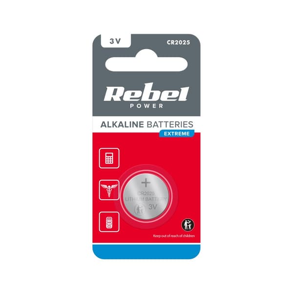 Batteri REBEL EXTREME CR2025 1stk/blister.