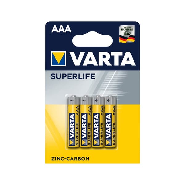 VARTA R03 SUPERLIFE batteri 4 stk./æske