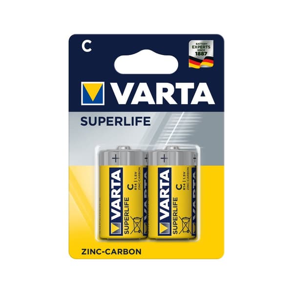 VARTA R14 SUPERLIFE batteri 2 stk./bl.