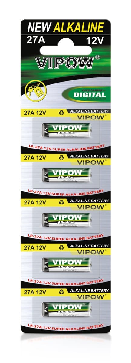 VIPOW LR27A alkaliske batterier 5 stk/æske.