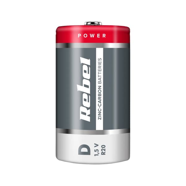 Zink carbon batterier REBEL R20