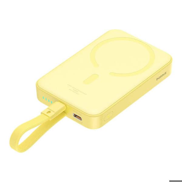 Baseus - Magnetic External Battery Mini (P10022109Y23-00) - MagSafe, USB-C, 10000mAh, 20W - Gul
