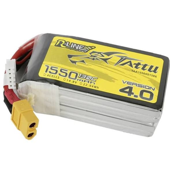 Tattu Batteripaket (LiPo) 14,8 V 1550 mAh Antal celler: 4 130 C block XT60