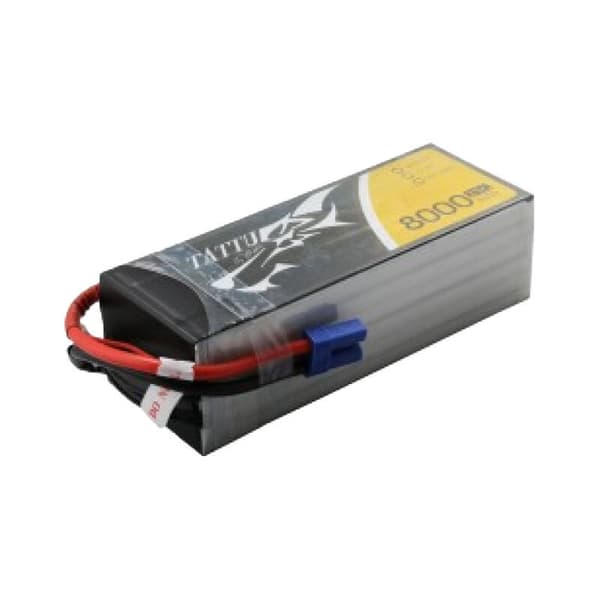 Tattu 8000mAh 22,2V 25C 6S1P Lipo batteripakke med EC5