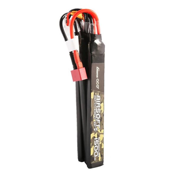 Gens ace 25C 1500mAh 3S1P 11.1V Nunchuck 3X Airsoft Gun Lipo-batteri med T-stik