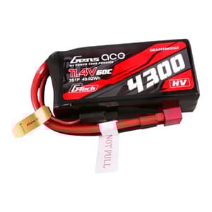 Gens ace G-Tech 4300mAh 3S1P 11,4V 60C Lipo-batteri med T-plugg
