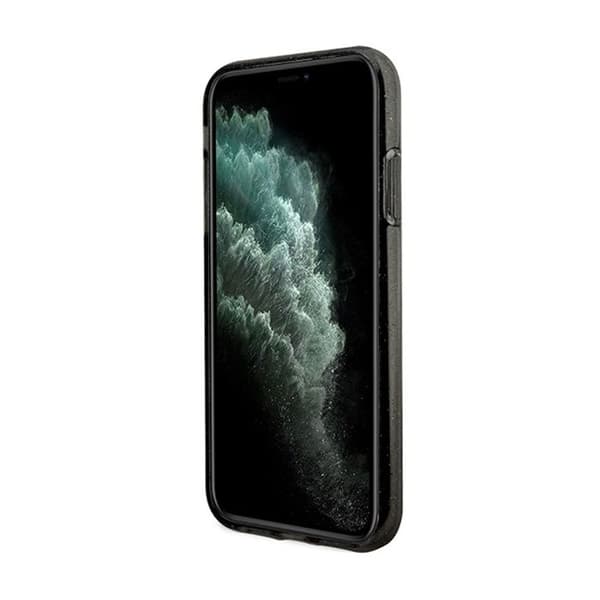 Karl Lagerfeld IML Glitter Karl & Choupette - iPhone 11-fodral (svart)