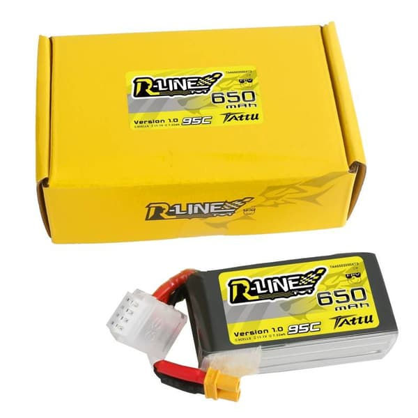Batteri Tattu R-Line 650mAh 11,1V 95C 3S1P XT30 Lipo