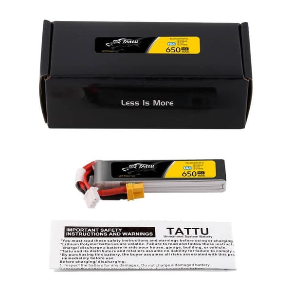 Akkumulator Lipo Tattu 2s 650mAh 95C 7,6V HV z XT30 Long-Pack