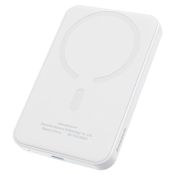 Baseus - P10022107223-00 - Magnetisk powerbank mini powerbank 5000mAh 20W (vit)