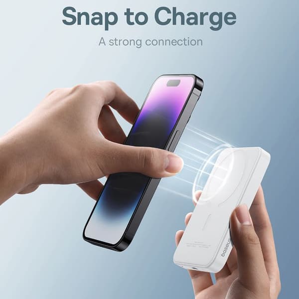 Baseus - P10022107223-00 - Magnetisk powerbank mini powerbank 5000mAh 20W (vit)