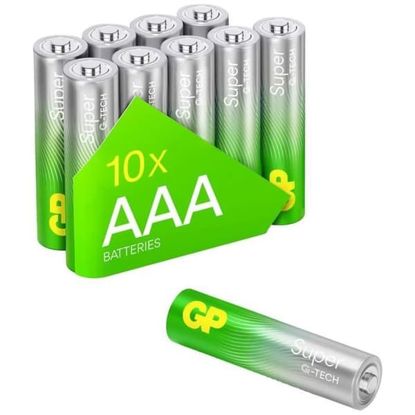 GP-batterier Super Pile LR3 (AAA) alkaliska 1,5 V 10 st.