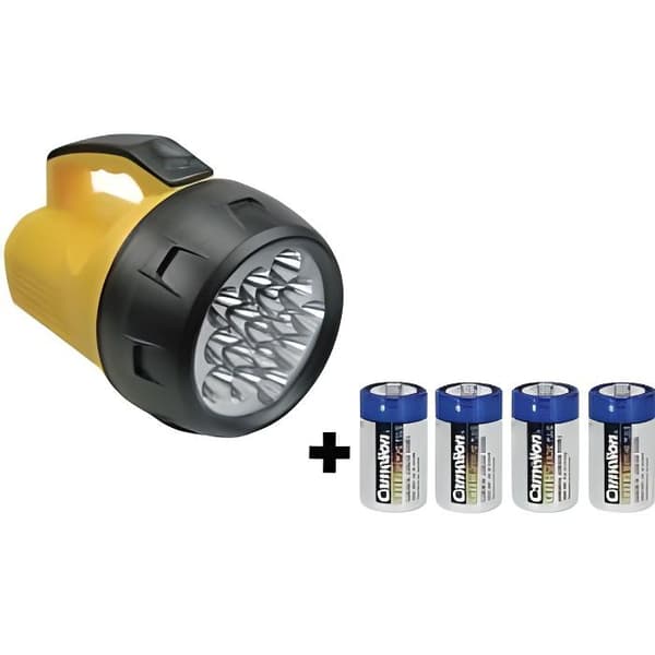 Kraftfull 16 LED ficklampa med batterier