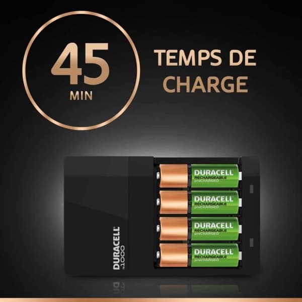 Duracell batteriladdare 4H laddare för 4 AA/AAA batterier