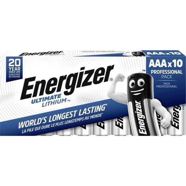 Ultimate Lithium (AAA) mikrobatteri - 10 st
