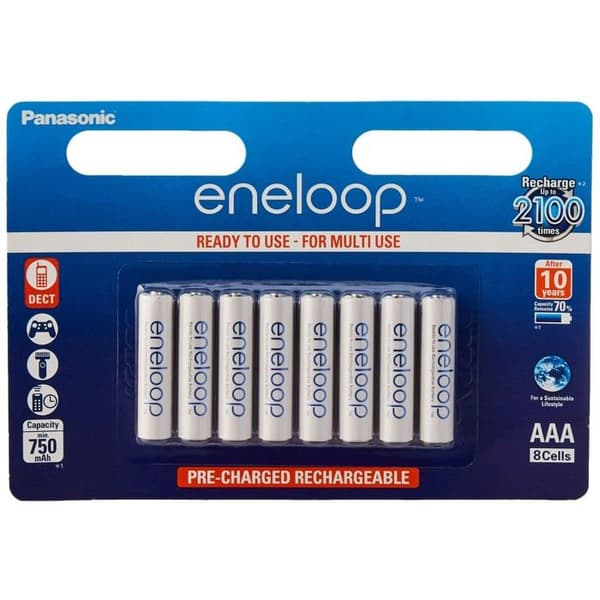 Panasonic eneloop HR03 Uppladdningsbart batteri LR3 (AAA) NiMH 800 mAh 1,2 V 8 st.
