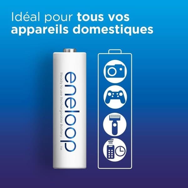 Panasonic laddningsbart batteri ENELOOP AAA X4 UPPLDDNINGSBARA BATTERIER 800 MAH