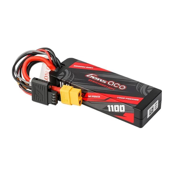 Lipo Gens ace G-Tech 1100mAh 11,1V 3S1P 60C GRP-76 Hardcase-batteri med XT60-plugg