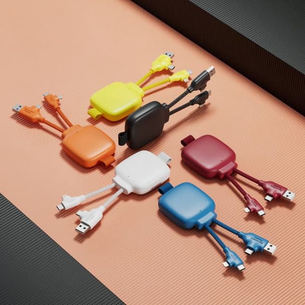 Universal laddningskabel och externt batteri 3000 mAh Gamma Lite Orange