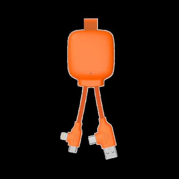 Universal laddningskabel och externt batteri 3000 mAh Gamma Lite Orange