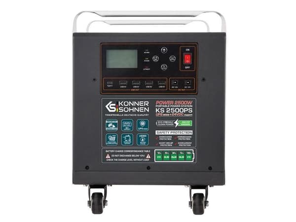 Station för bärbar energi KS 2500PS Könner & Söhnen 2500 W 100 Ah/2560 Wh