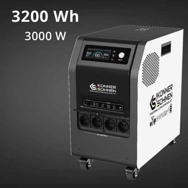 Bärbar energistation 3000 W Könner &amp; Söhnen KS 3000PS 120 Ah/3200 Wh