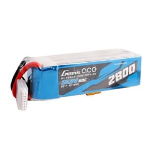 Lipo Gens ace 2800mAh 22,2V 60C 6S1P batteri med XT60 stik