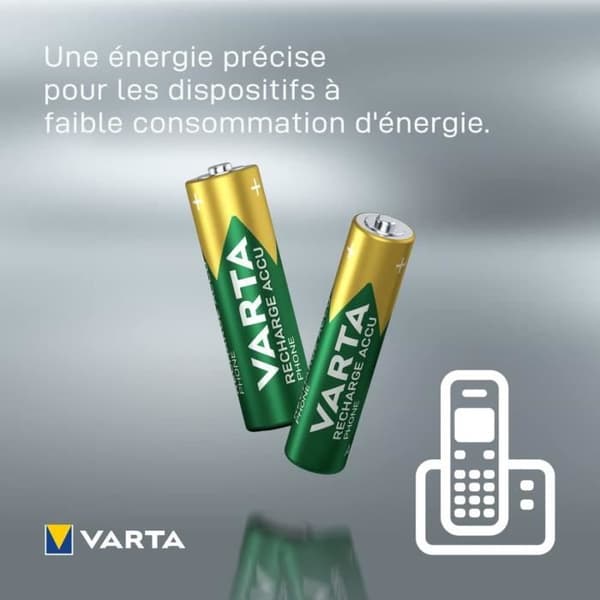 Telefonbatterier LR03 / AAA T398 800 mAh - Blister med 2