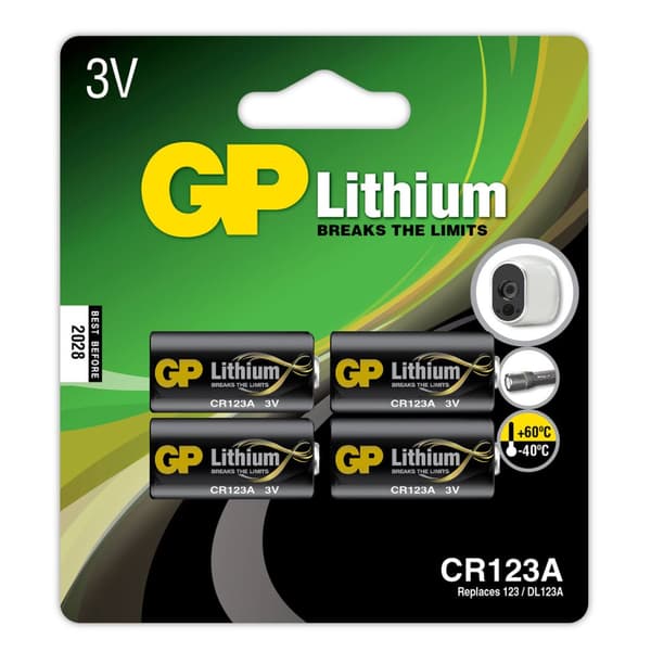 Batteri Lithium Pro 123A 4-Pak