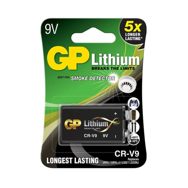 Batteri Litium 9V 1-Pakning