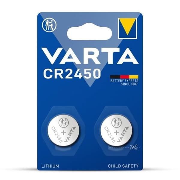 Litiumknappsbatteri CR2450 blister med 2 st