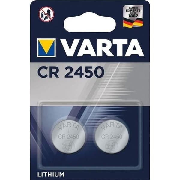 Litiumknappsbatteri CR2450 blister med 2 st