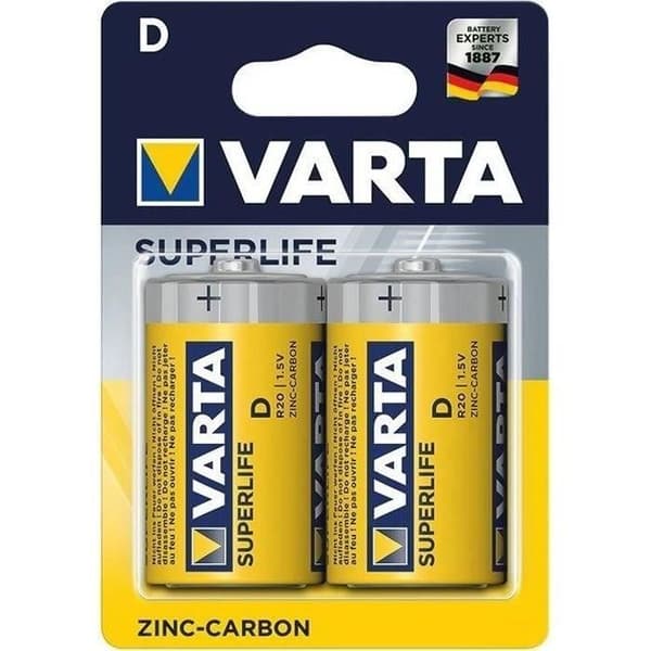 Set med 2 LR20 - D saltlösningsbatterier