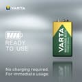 Miniatyrbild 5 av 5: Ni-MH batteri 1x9V - VARTA - 56722101401