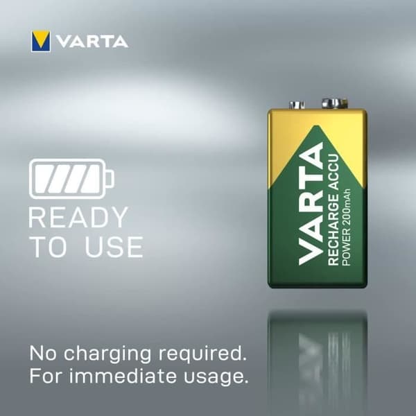 Ni-MH batteri 1x9V - VARTA - 56722101401