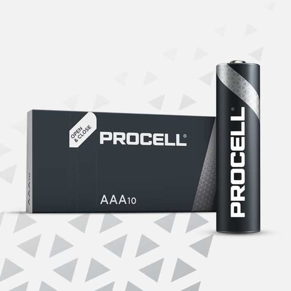 Förpackning med 100 AAA / LR03 1,5 V Duracell Industri/procell batterier