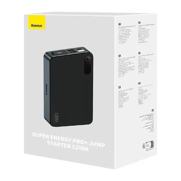 Bil Jump Starter Baseus Black Super Energy Pro+ 1200A (svart)