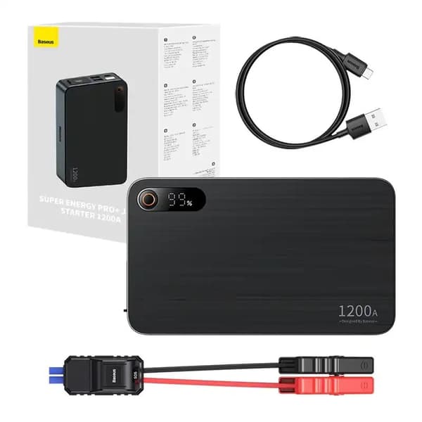 Bil Jump Starter Baseus Black Super Energy Pro+ 1200A (svart)
