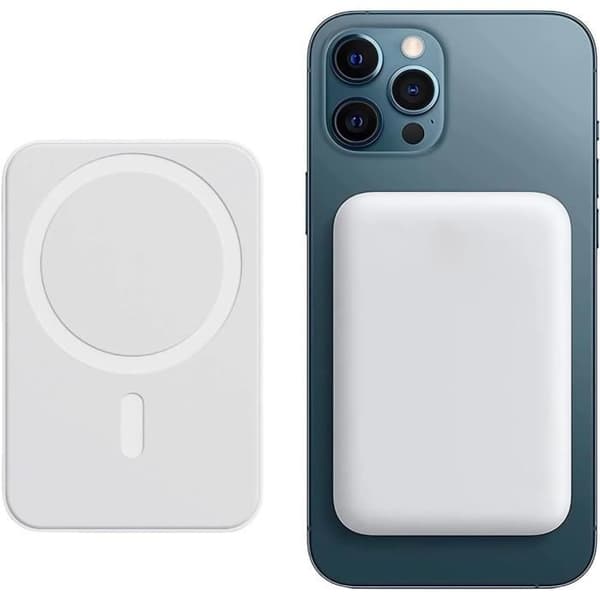 Magnetiskt Externt Batteri - GENERIC - 5000mAh - Snabbladdning 20W - Kompatibel med iPhone - Vit