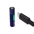 Miniatyrbild 5 av 6: 25671 Pack med 4 uppladdningsbara USB-C-batterier Trust typ AAA - 500 mAh - Laddningskabel inkluderad (LR03)