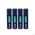 Miniatyrbild 1 av 6: 25671 Pack med 4 uppladdningsbara USB-C-batterier Trust typ AAA - 500 mAh - Laddningskabel inkluderad (LR03)